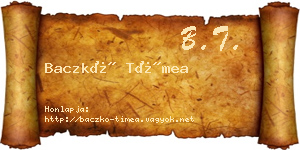 Baczkó Tímea névjegykártya